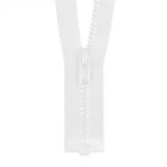 YKK 30" White #5 Plastic Vislon Open End Zipper