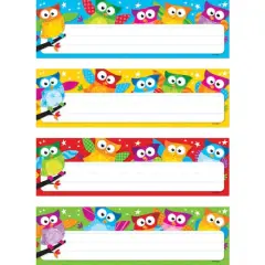 Trend Enterprises&reg; Desk Toppers&reg; 2.88" x 9.5" Owl-Stars!&reg; Name Plates, 6 Pack Bundle