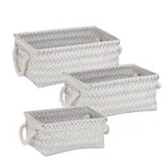 Honey Can Do Zig Zag Basket Set, 3ct. Gray