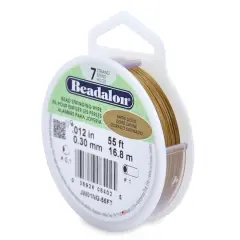 Beadalon&reg; 0.30mm Satin Gold Bead Stringing Wire