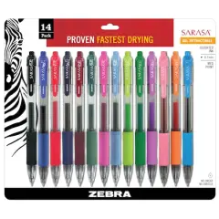 Sarasa&reg; Retractable Gel Pens, Pack of 14