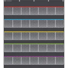 Black Polka Dots Storage Pocket Chart