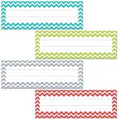 Chevron Solids Name Plates, 36 Per Pack, 6 Packs