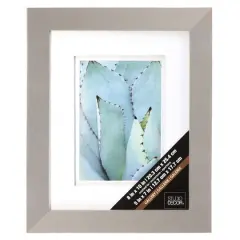 Gray Gallery Frame with Double Mat by Studio D&eacute;cor&reg;