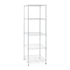 Honey Can Do 5-Tier White Storage Shelves, 250 lbs. Capacity