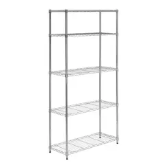 Honey Can Do 5-Tier Chrome Storage Shelves, 200 lbs. Capacity