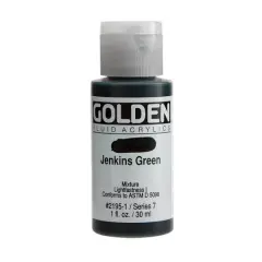 Golden&reg; 1oz. Fluid Acrylics Jenkins Green