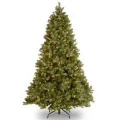 7 Ft. Pre-Lit Feel Real&reg; Downswept Douglas Fir Full Artificial Christmas Tree, Clear Lights