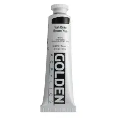 Golden&reg; 2oz. Heavy Body Acrylic Paint Van Dyke Brown Hue