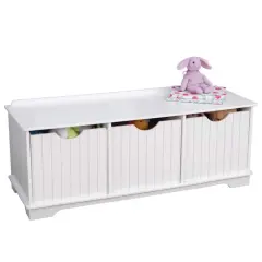 KidKraft Nantucket Storage Bench, White
