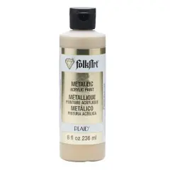 FolkArt&reg; Metallic Acrylic Paint, 8 oz. Pure Gold