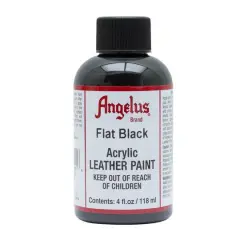 Angelus&reg; Acrylic Leather Paint, 4oz. Flat Black
