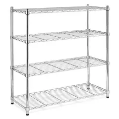 Whitmor Supreme 4-Tier Shelving, Chrome