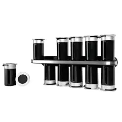 Honey Can Do Zero Gravity&trade; Wall-Mount Magnetic Spice Rack, Black