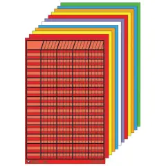 Creative Shapes Etc.&trade; 14" x 22" Small Vertical Incentive Chart Set, Assorted Color, Pack of 12