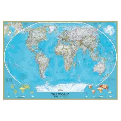 National Geographic&trade; World Classic Mural Wall Map