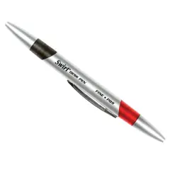 J.R. Moon Pencil Co. Swirl Ink Pens, Red/Black Combo, 12 Pack