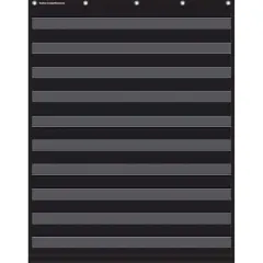 Black 10 Pocket Chart