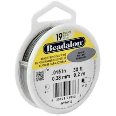 Beadalon&reg; 19 Strand Bright Bead Stringing Wire, 0.15", 30 ft.