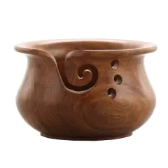 Curvy Sheesham Yarn Bowl By Loops & Threads&trade;