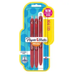 Paper Mate&reg; InkJoy&reg; Red Retractable 0.7mm Gel Pens, 3ct.