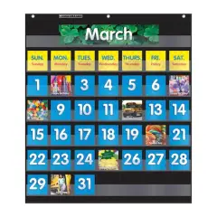 Pocket Chart Monthly Calendar Black