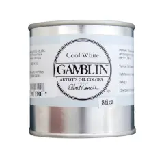 Gamblin Artist Grade Oil Color, 8oz. Cool White