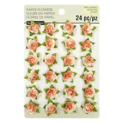 Pink Mini Paper Rose Embellishments By Recollections&trade;