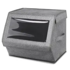 Stackable Window Box, Crosshatch Gray