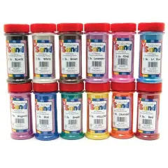 Hygloss Bucket O' Sand, Assorted Colors, 12 Packs