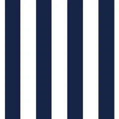 Navy/White Medium Stripe Matte Satin