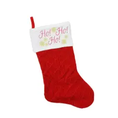 19" Quilted "Ho! Ho! Ho!" Christmas Stocking