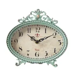 Hello Honey&reg; Aqua Pewter Mantle Clock