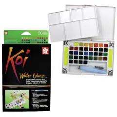 Koi&reg; Water Colors&trade; Pocket Field Sketch Box, 36 Colors