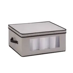 Honey Can Do Gray Large Window Storage Chest