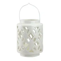 7" City Chic Pastel White Floral Tea Light Candle Holder