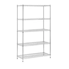 Honey Can Do 5-Tier Storage Shelf, 800 Lbs. Capacity Chrome