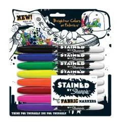 Stained by Sharpie&reg; Brush Tip Fabric Marker Set