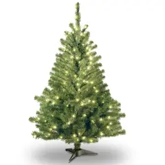 4 ft. Pre-Lit Kincaid Spruce Artificial Christmas Tree, Clear Lights