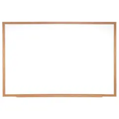 Ghent Melamine Whiteboard w/Wood Frame, 18" x 24"