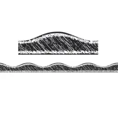 Ashley Productions Black Scribble Chalk Magnetic Borders, 72ft.