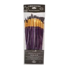 Royal & Langnickel&reg; Zip N' Close Burgundy Taklon Brush Set