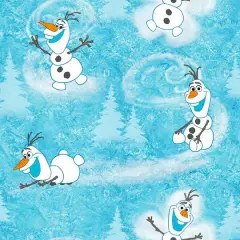 Disney&reg; Olaf Winter Toss Light Blue Quilting Cotton Fabric