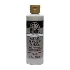 FolkArt&reg; Acrylic Paint, 8oz. Steel Gray