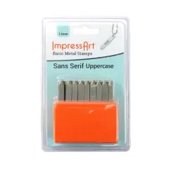 ImpressArt&reg; Basic Metal Stamps, Sans Serif Uppercase Letters