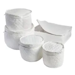 Honey Can Do White Dinnerware Storage Set, 5 Pieces