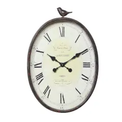 Hello Honey&reg; Metal Wall Clock with Bird