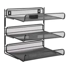 Honey Can Do 3-Tier Desk Organizer Black