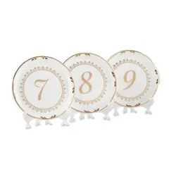 Kate Aspen&reg; Tea Time Vintage Plate Table Numbers (7 to 12)