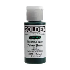 Golden&reg; 1oz. Fluid Acrylics Phthalo Green (Yellow Shade)